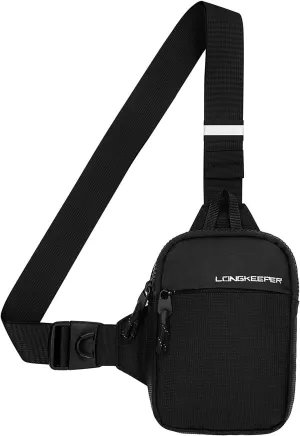 Long Keeper Mini Sling Bag - Men Women Small Waterproof Crossbody Bag Casual Phone Chest Bag for Travelling Hiking
