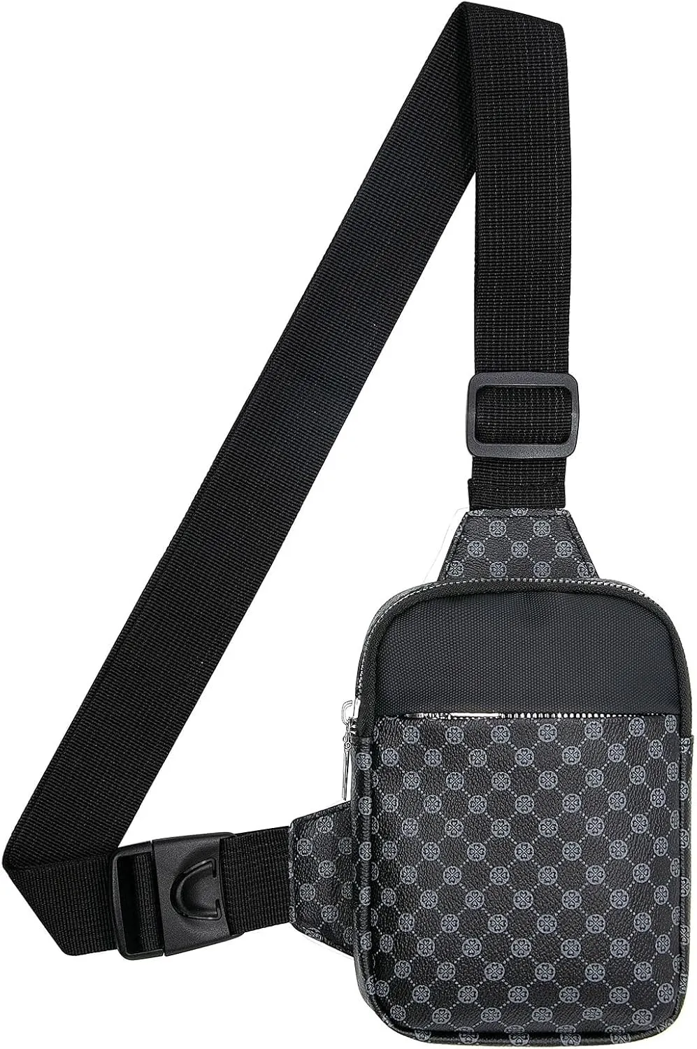 Long Keeper Mini Sling Bag - Women Men Vegan Leather Crossbody Phone Bag Waterproof Travel Running Chest Bag Casual Daypack