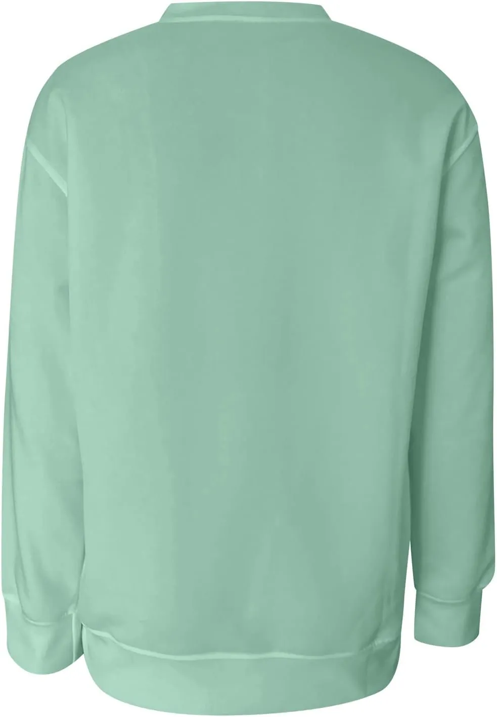 Long Sleeve Shirts for Women Oversized Crewneck Sweatshirt Casual Solid Color Pullover Blouse Loose Spring Tops 2024