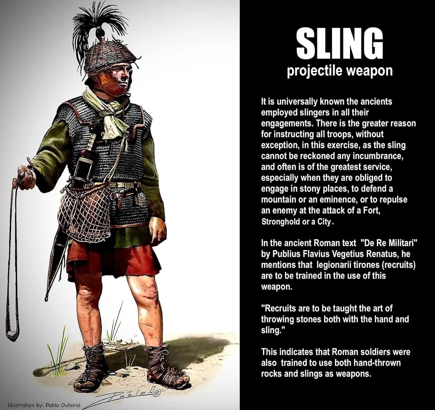 Lord of Battles Balearic Sling/Rock Sling/David Sling Handcrafted Braided Cords Throwing Slingshot for Historical Reenactments