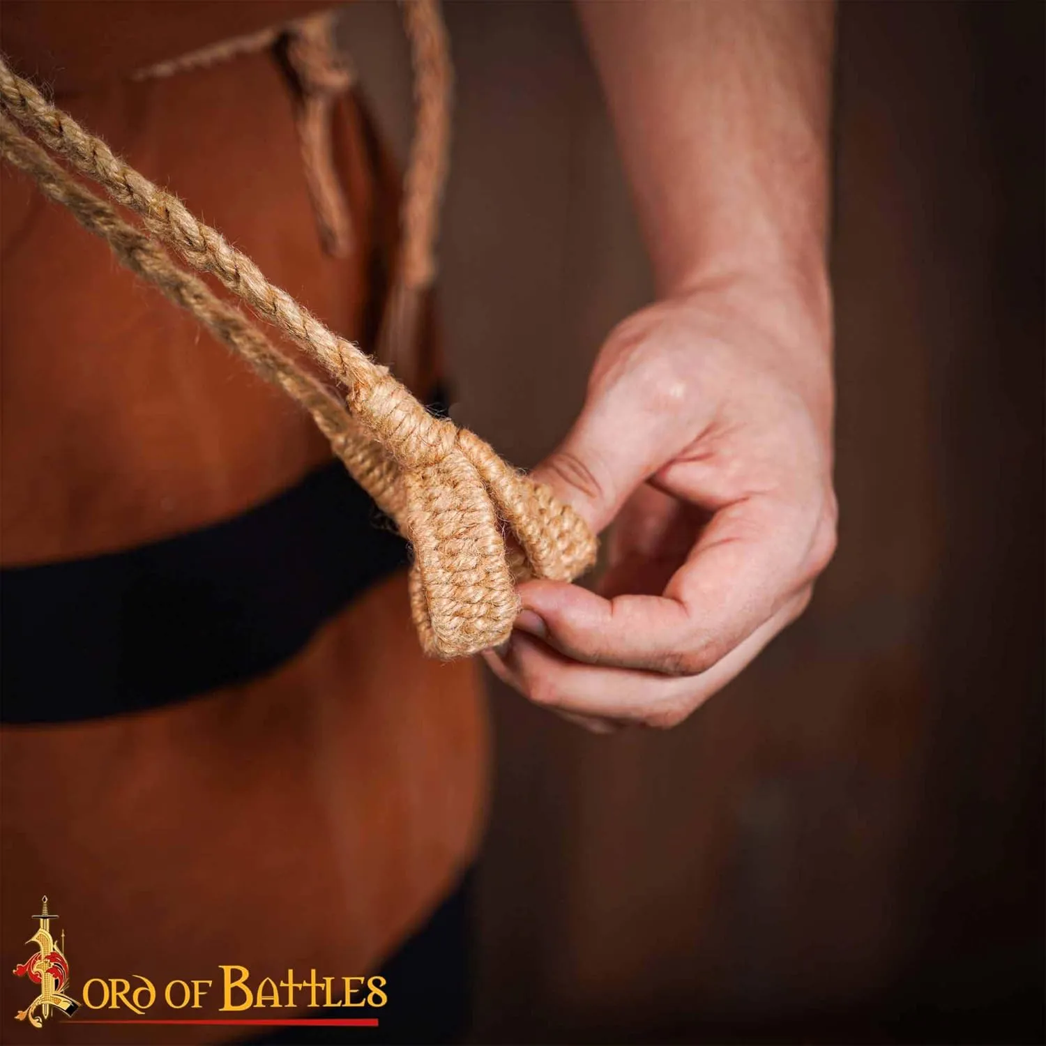 Lord of Battles Balearic Sling/Rock Sling/David Sling Handcrafted Braided Cords Throwing Slingshot for Historical Reenactments