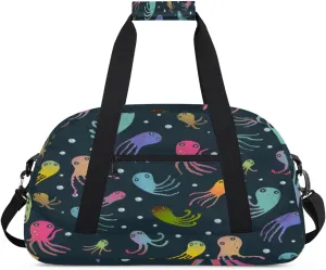Lovely Octopus Gym Duffel Bag for Men Women Colorful Octopus Sports Tote Bag with Adjustable Shoulder Strap for Dance Gymnastics Traveling Outdoor Camping Overnight Stay