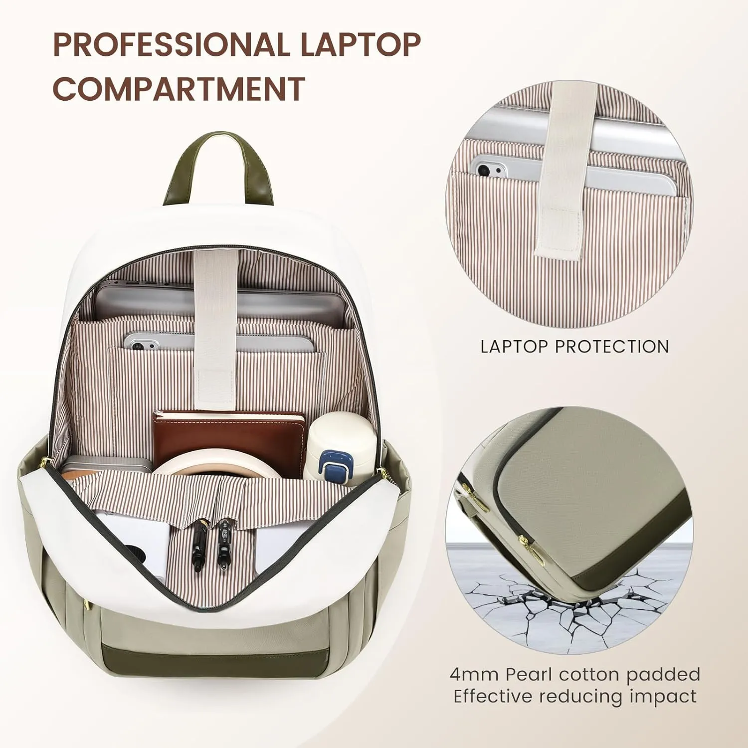 LOVEVOOK 15.6 inch Laptop Backpack - Versatile Work and Computer Backpack for Men and Women, Durable and Stylish Design
