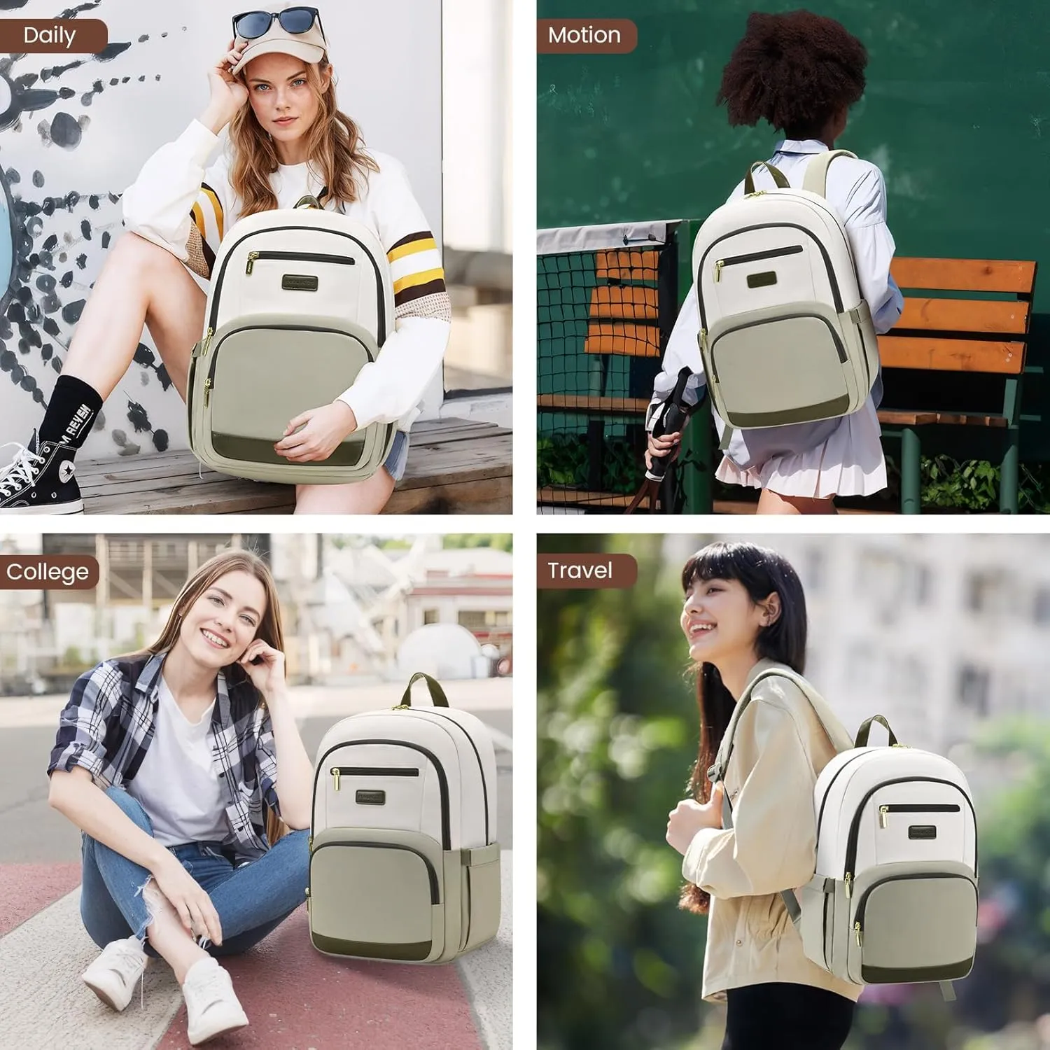 LOVEVOOK 15.6 inch Laptop Backpack - Versatile Work and Computer Backpack for Men and Women, Durable and Stylish Design