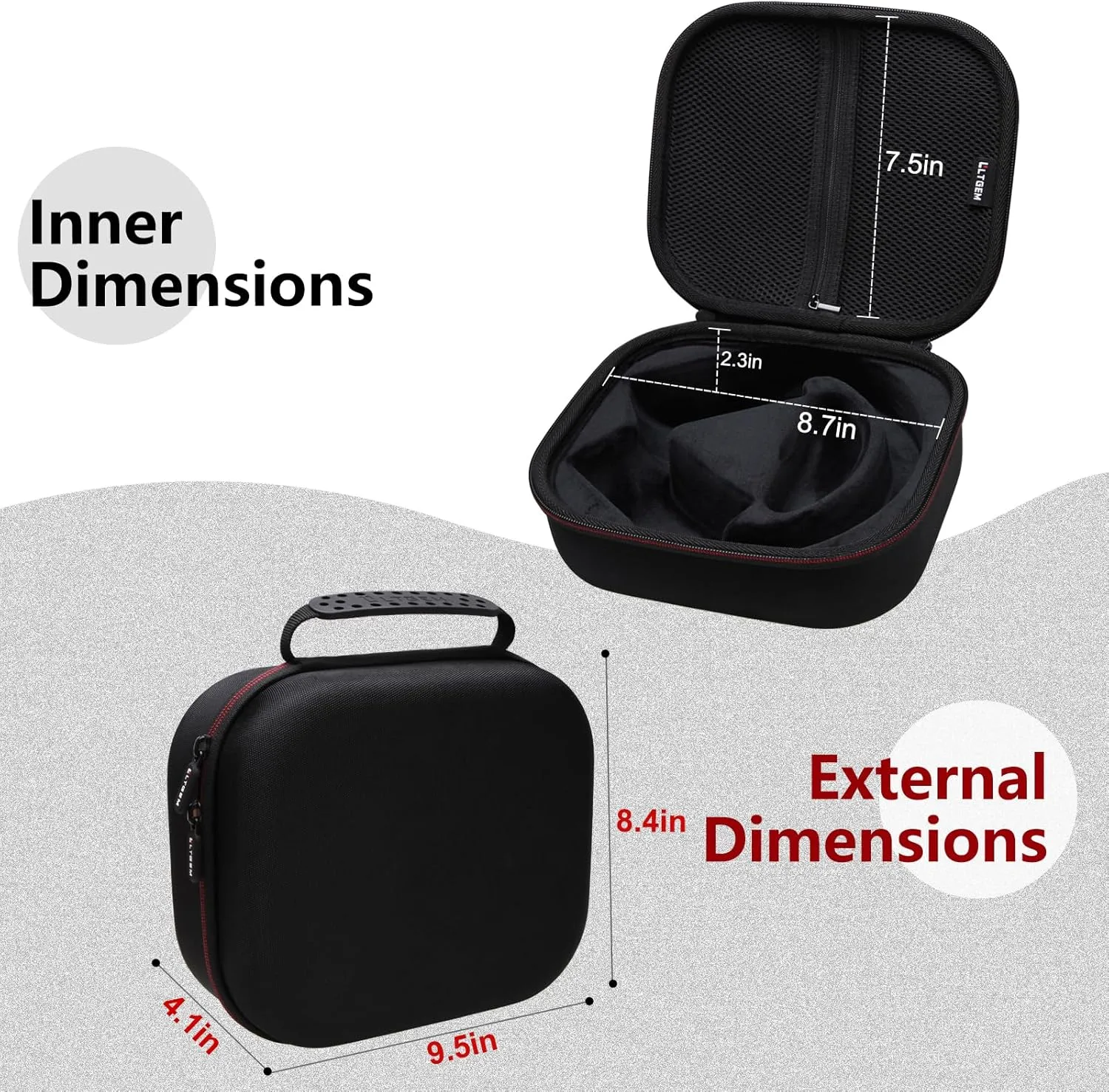 LTGEM Case Compatible with Turtle Beach Stealth 600/700 Gen 3 & 600/700 Gen 2 MAX Wireless Gaming Headset, Black