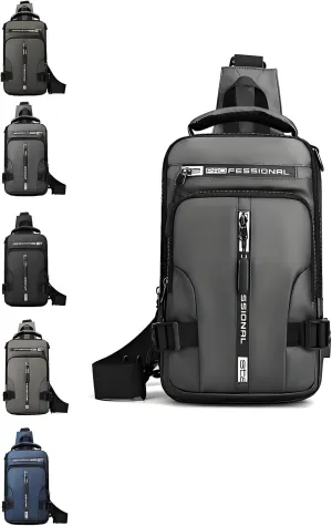 Luckyabow Waterproof Crossbody Bag, Waterproof Sling Bag Crossbody Backpack for Men Women for Hiking