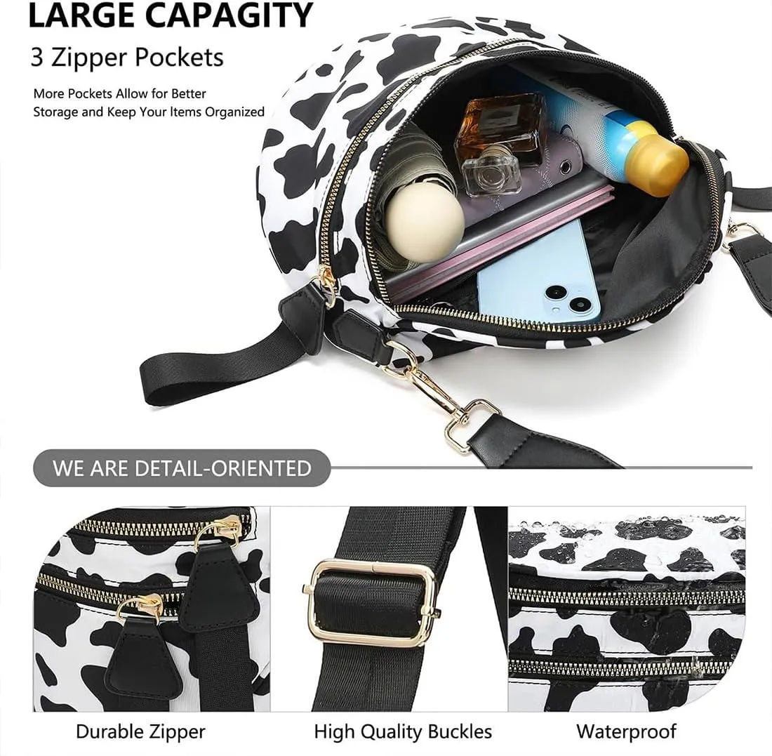 Lumeva Checkered Bum Bag, 2025 New Checkered Crossbody Bag for Women, Spacious Stylish Bumbag with Shoulder Straps (B)