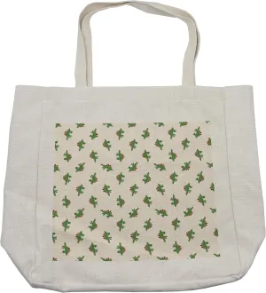 Lunarable Jurassic Shopping Bag, Stegosaurus Dinosaur Prehistoric Herbivorous Reptiles Extinct Animals, Eco-Friendly Reusable Bag for Groceries Beach and More, 15.5" X 14.5", Cream