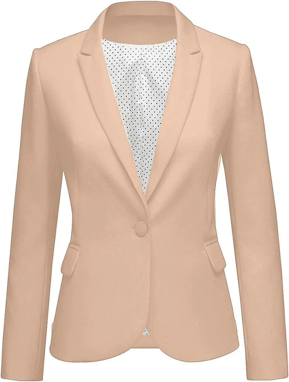 luvamia Women's Long Sleeve Formal Notch Lapel Button Down Blazer Pockets Jacket