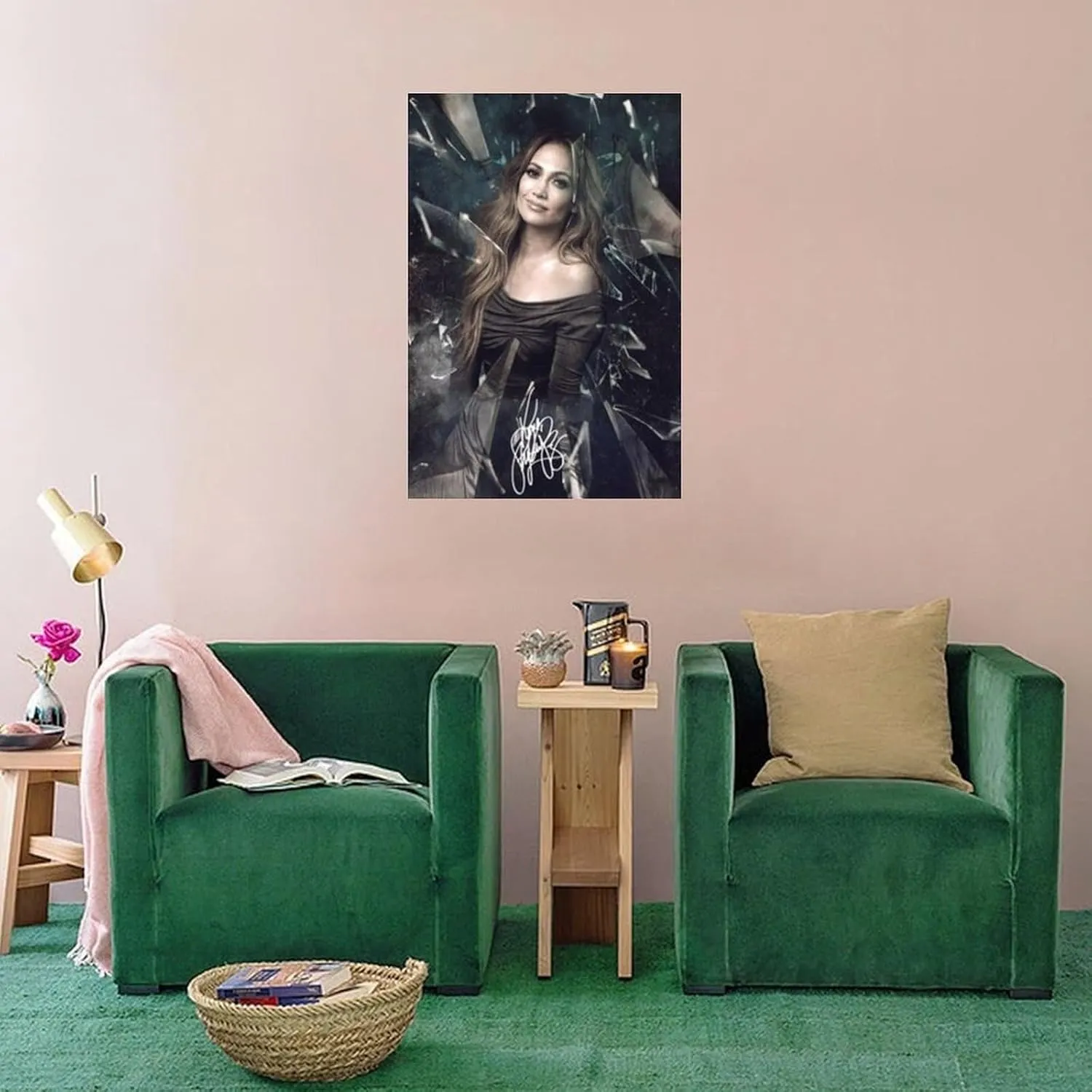 LXLCFHTD Jennifer Lopez (2) Canvas Poster Wall Art Decor Print Picture Paintings for Living Room Bedroom Decoration Unframe-style 16x24inch(40x60cm)