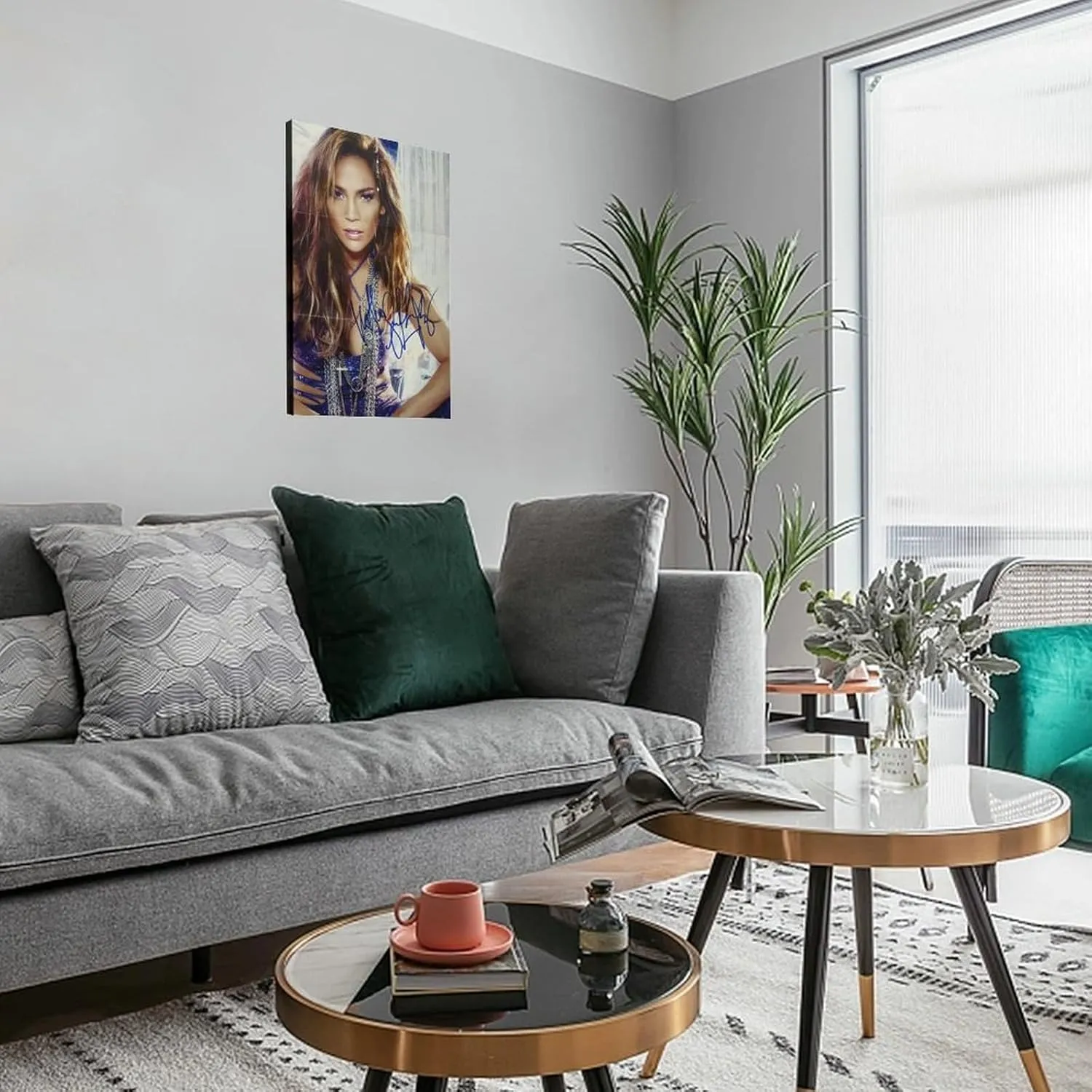 LXLCFHTD Jennifer Lopez (3) Canvas Poster Wall Art Decor Print Picture Paintings for Living Room Bedroom Decoration Frame-style 12x18inch(30x45cm)