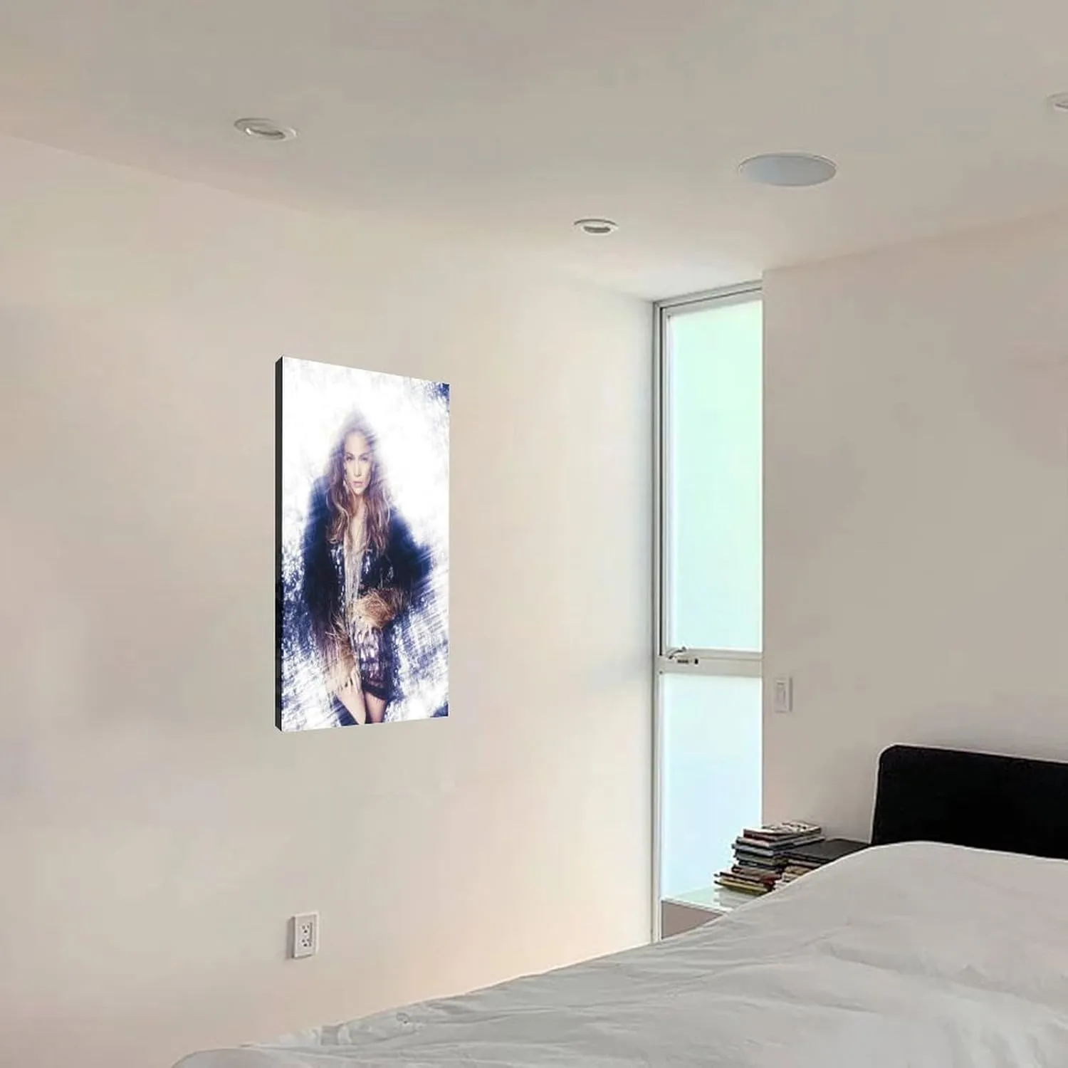 LXLCFHTD Jennifer Lopez (7) Canvas Poster Wall Art Decor Print Picture Paintings for Living Room Bedroom Decoration Frame-style 16x24inch(40x60cm)