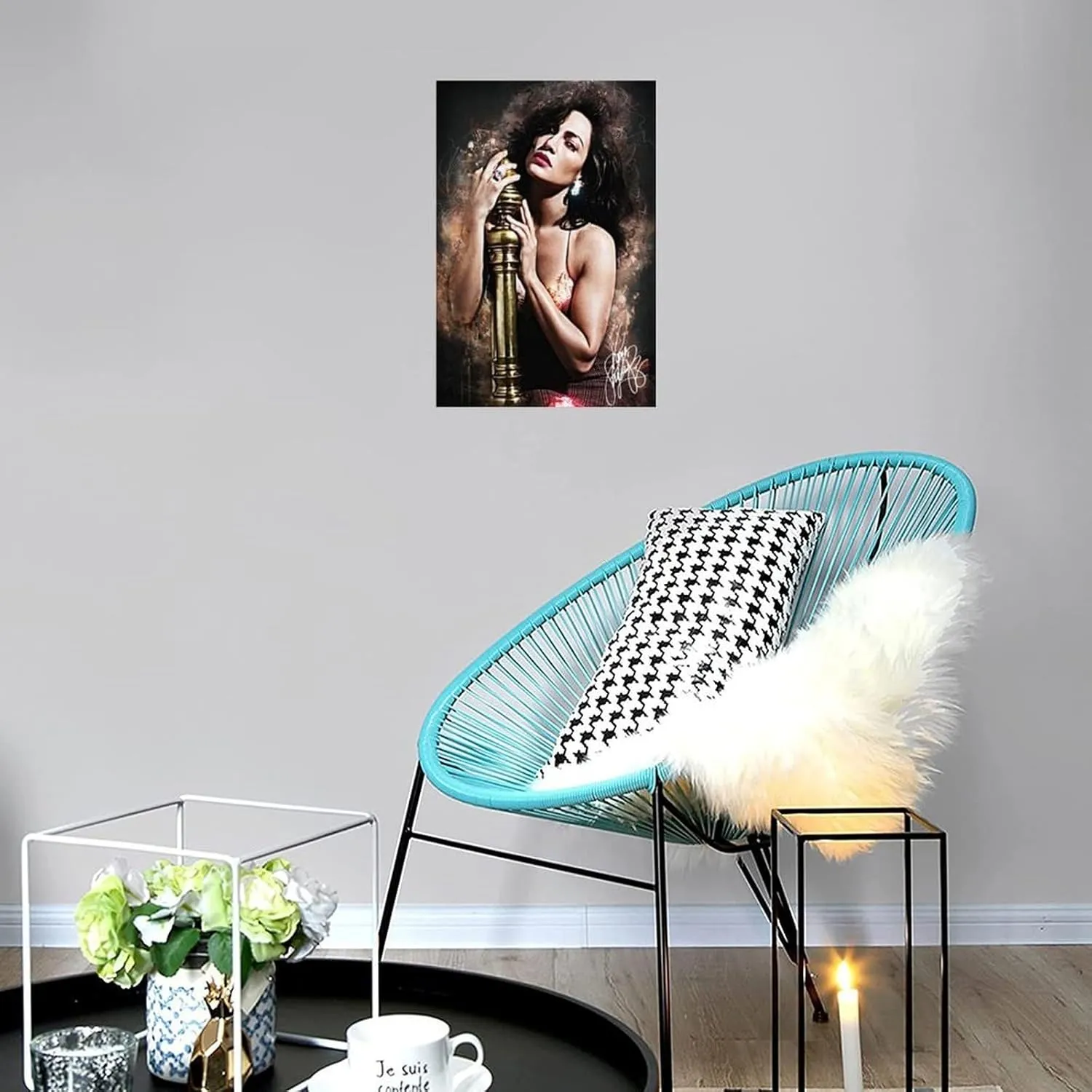 LXLCFHTD Jennifer Lopez Canvas Poster Wall Art Decor Print Picture Paintings for Living Room Bedroom Decoration Unframe-style 16x24inch(40x60cm)