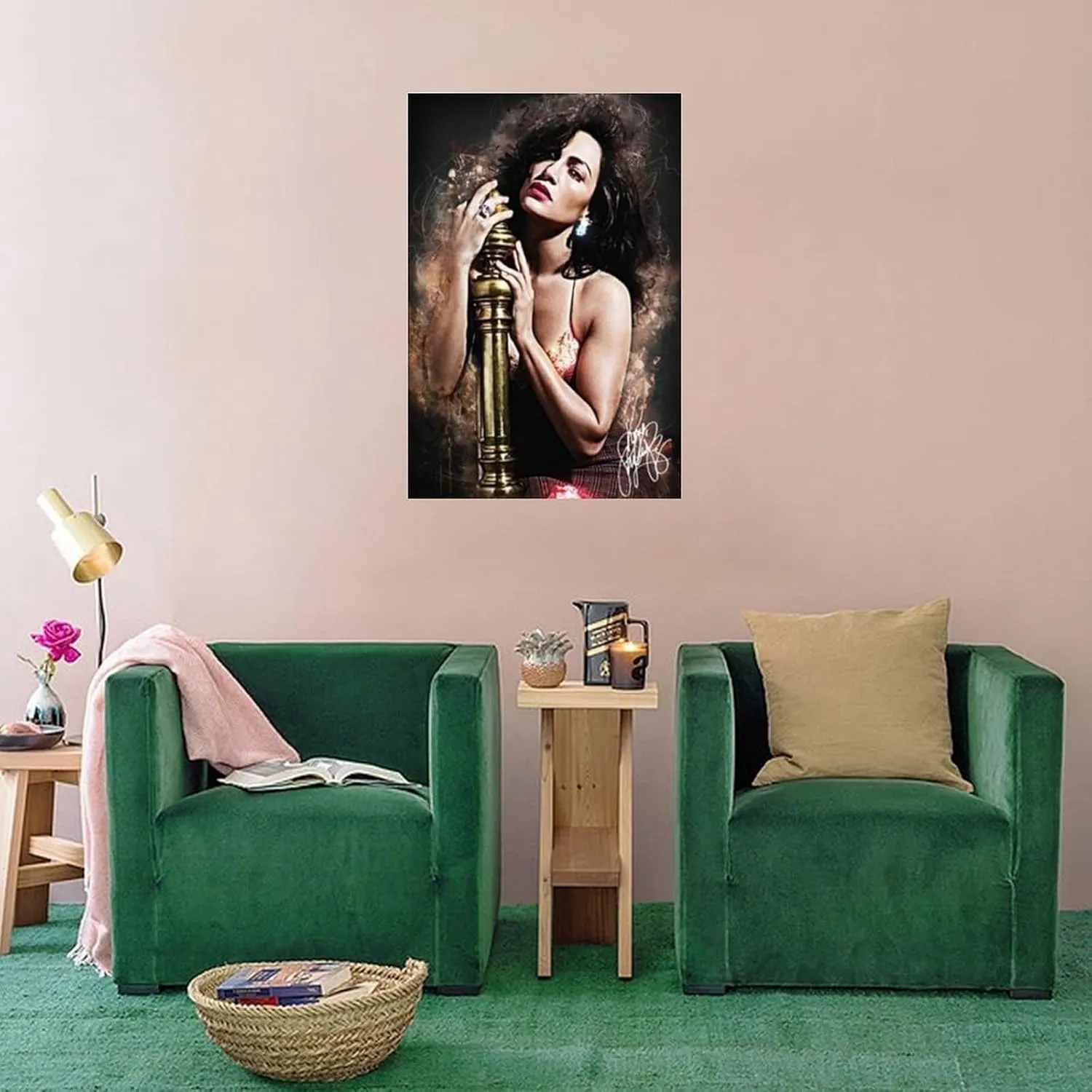 LXLCFHTD Jennifer Lopez Canvas Poster Wall Art Decor Print Picture Paintings for Living Room Bedroom Decoration Unframe-style 16x24inch(40x60cm)