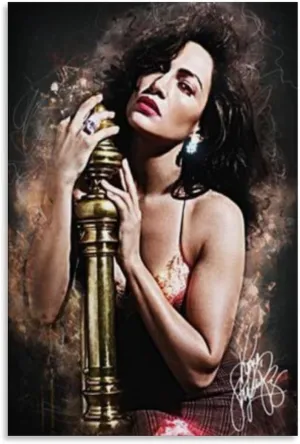 LXLCFHTD Jennifer Lopez Canvas Poster Wall Art Decor Print Picture Paintings for Living Room Bedroom Decoration Unframe-style 16x24inch(40x60cm)