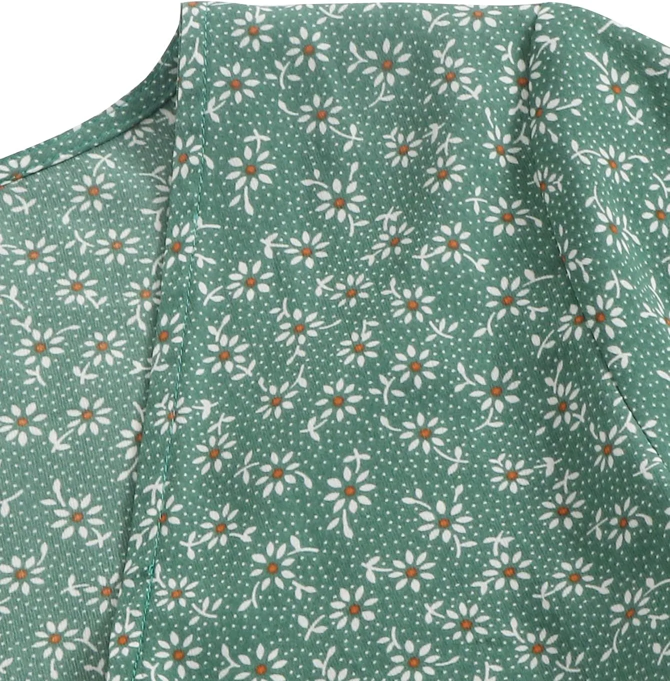LYANER Women's Floral Print V Neck Tie Knot Ruffle Hem Short Sleeve Blouse Peplum Top