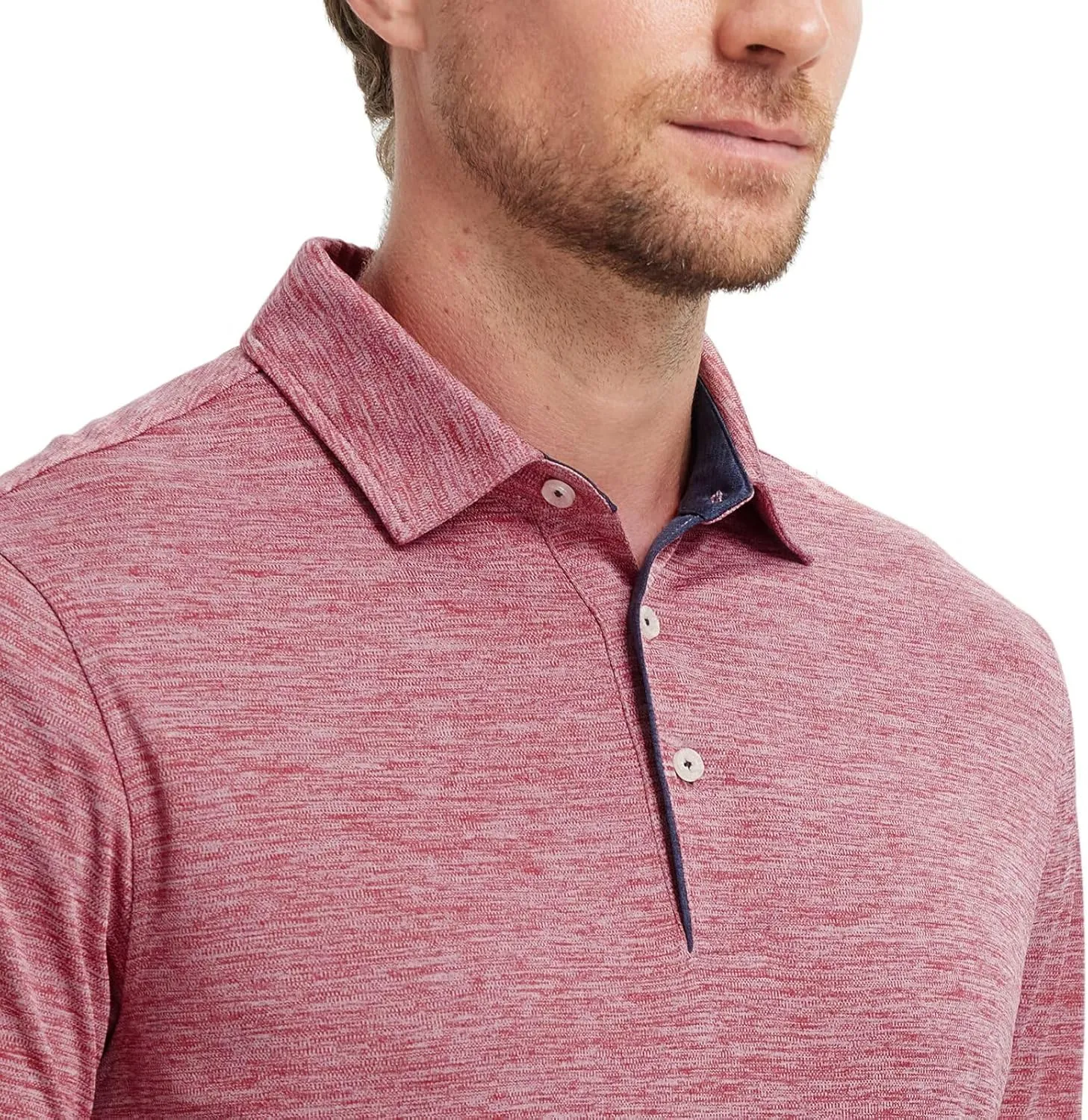 M MAELREG Mens Golf Shirt Short Sleeve Dry Fit Tech Moisture Wicking Performance Stylish Heather Collared Polo Shirts