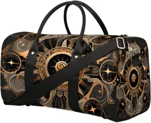 Magic Alchemy Ethnic Travel Duffel Bag for Women Men Waterproof Foldable Overnight Weekender Bag Large Capacity Sports Gym Bag