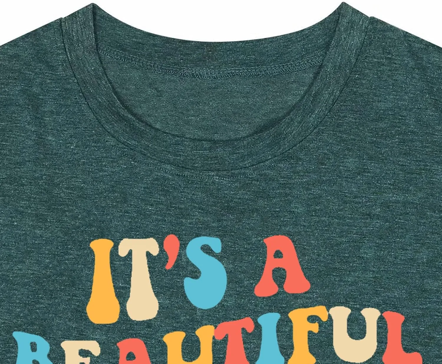 MAIHUN Women Teacher Life Shirt Teacher Gift Short Sleeve Shirts It s a Beautiful Day for Learning T-Shirt