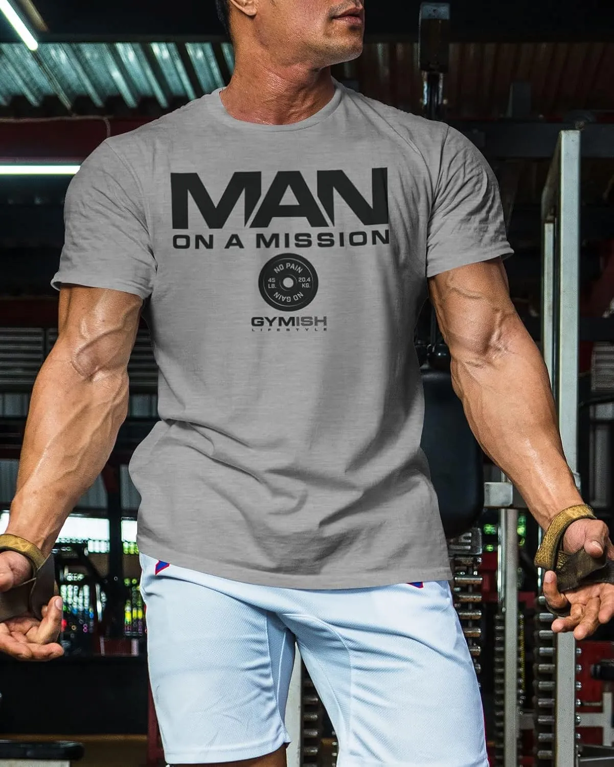 Man On A Mission Men Gym Workout T-Shirt for Intense Fitness Training
