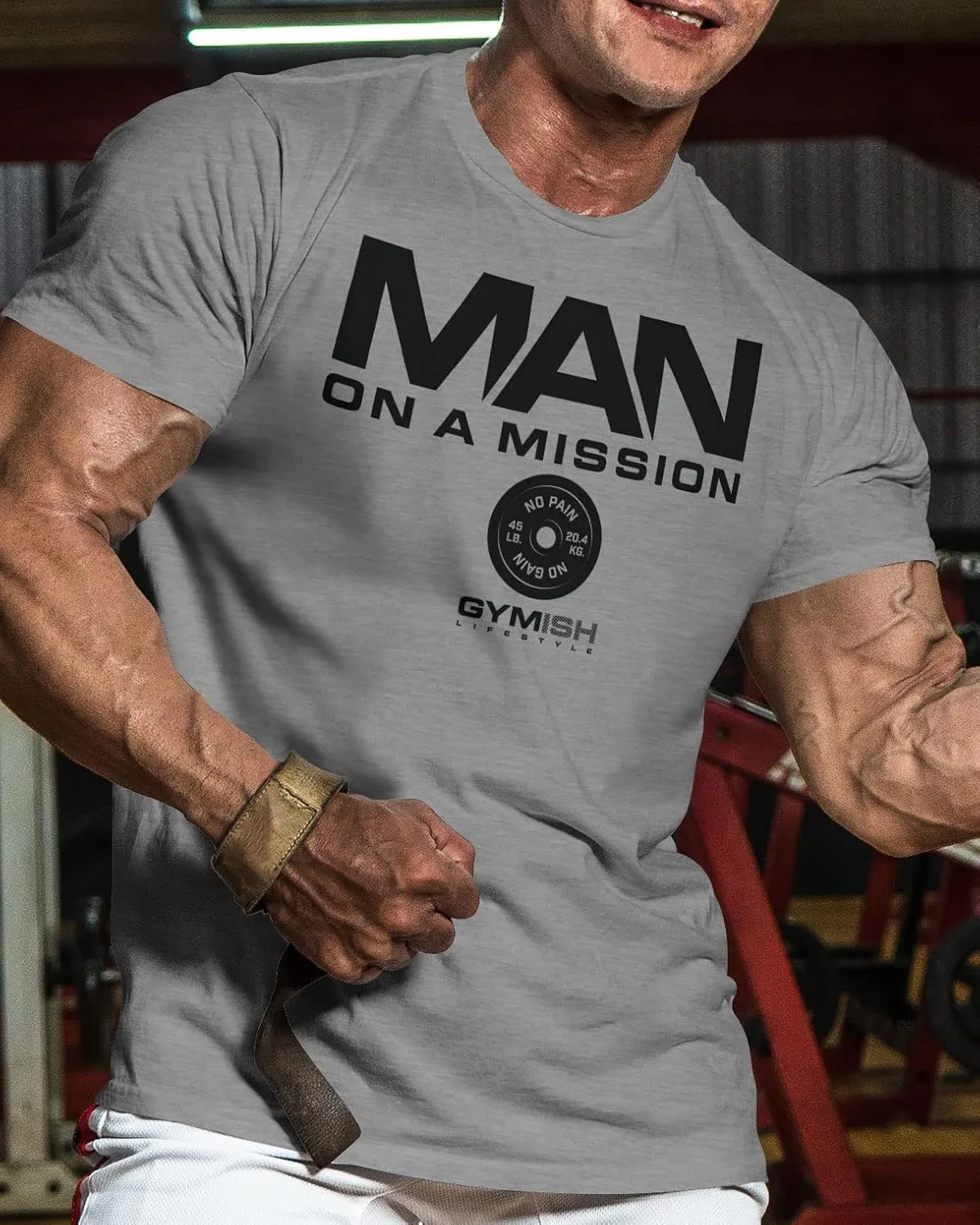 Man On A Mission Men Gym Workout T-Shirt for Intense Fitness Training