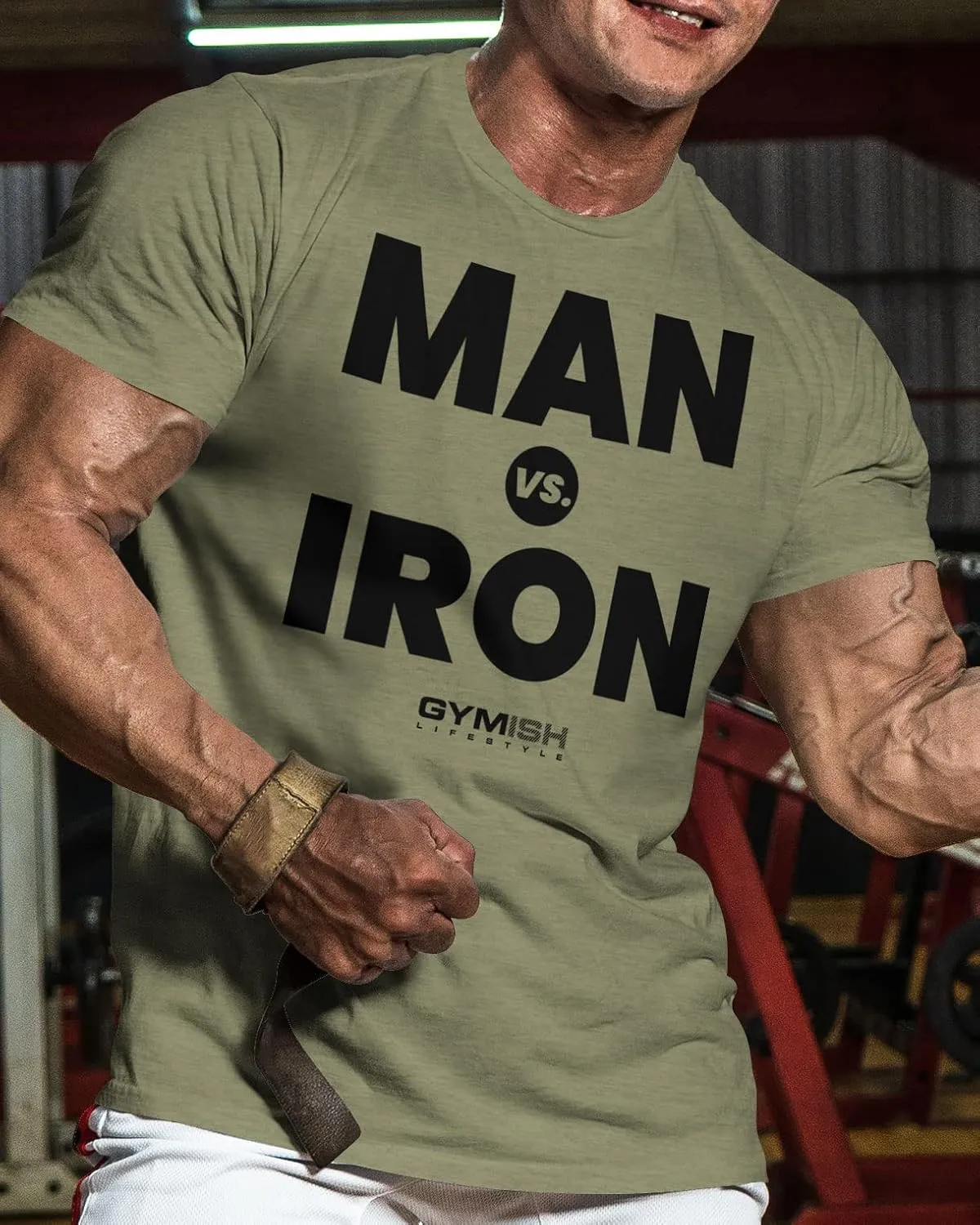 Man Vs Iron Weight Lifting Shirts for Men Workout Gym Shirts