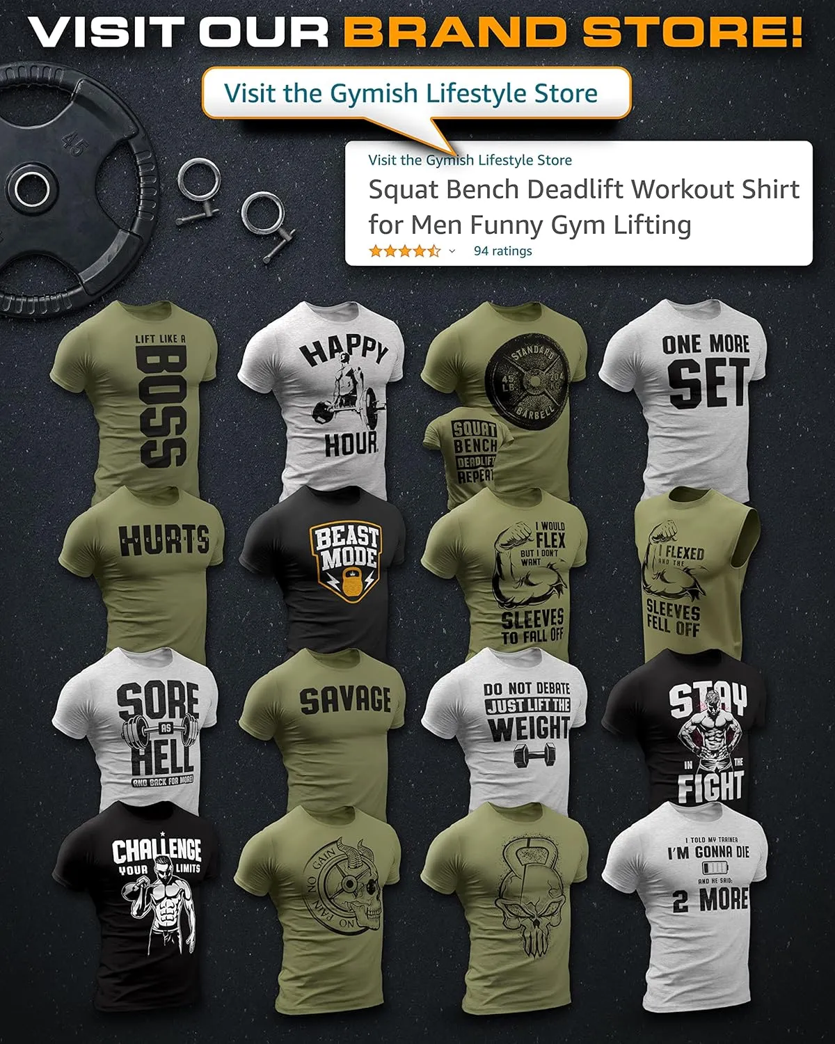 Man Vs Iron Weight Lifting Shirts for Men Workout Gym Shirts
