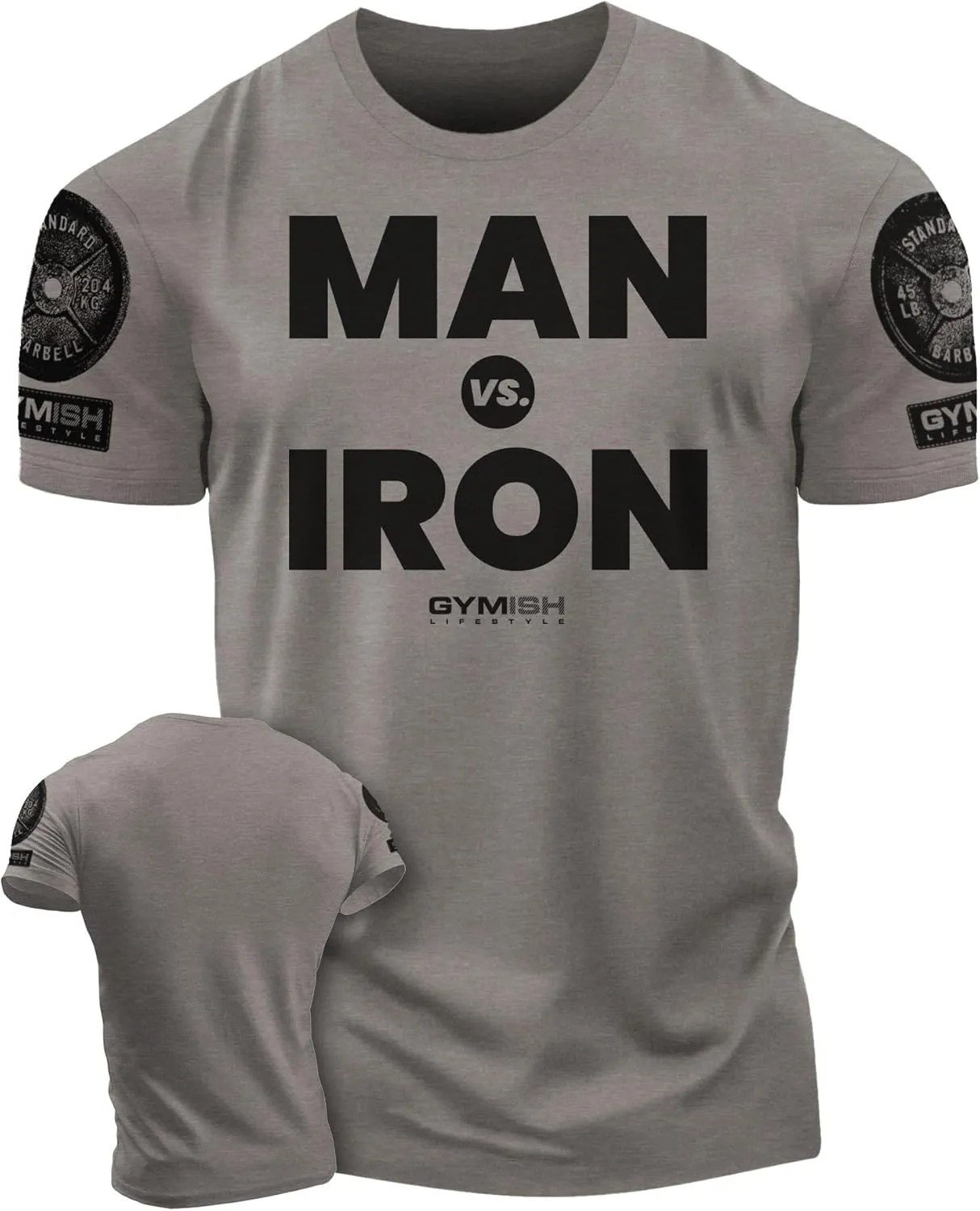 Man Vs Iron Weight Lifting Shirts for Men Workout Gym Shirts