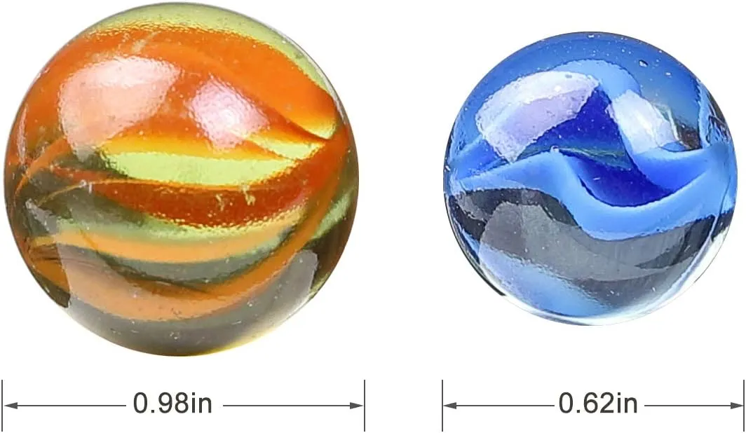 Marbles Cats Eyes Glass Marble / Sling Shot Ammo 500 pcs. Size is Approximately 5/8.1 inch Green Shooter 10 pcs