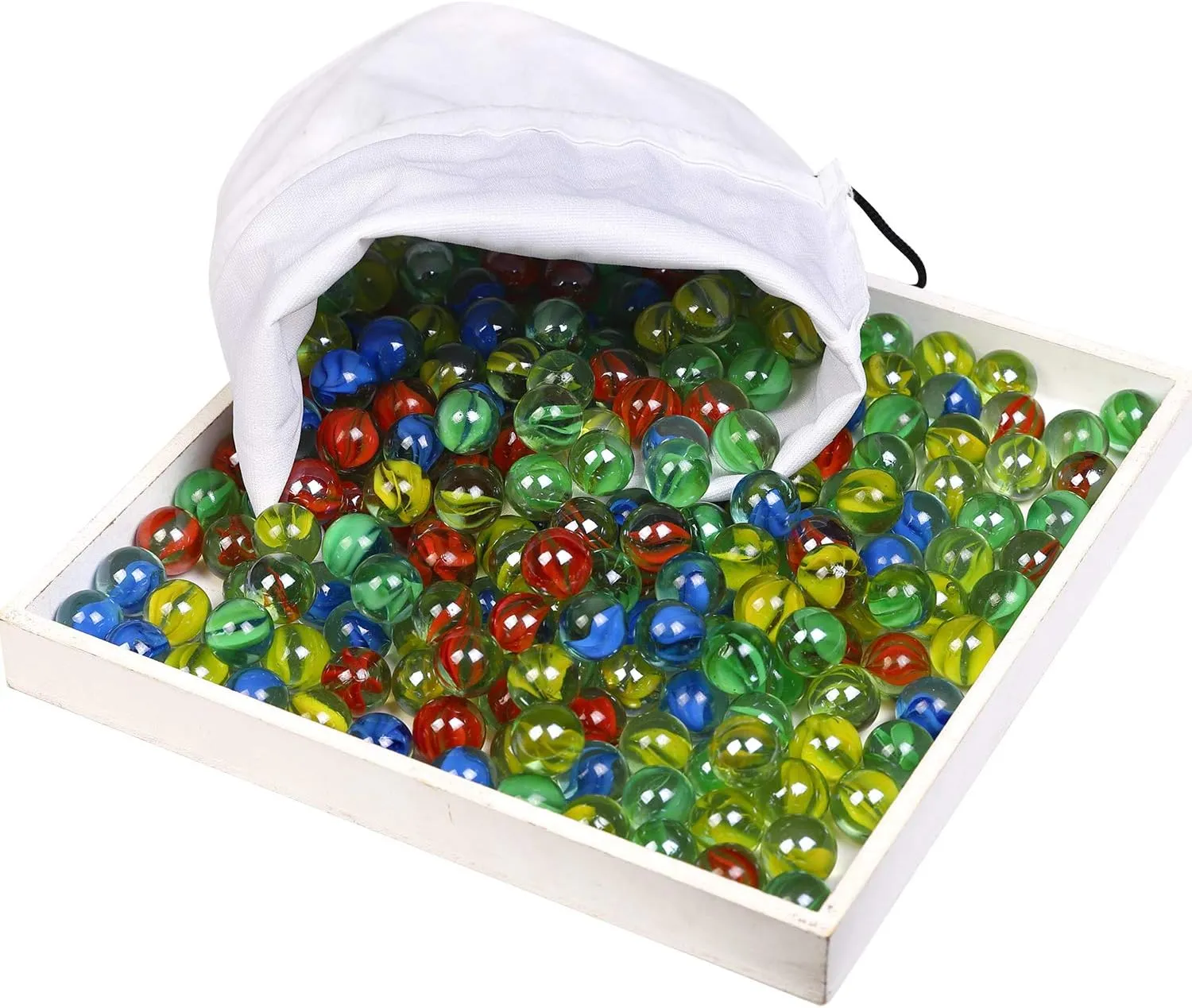 Marbles Cats Eyes Glass Marble / Sling Shot Ammo 500 pcs. Size is Approximately 5/8.1 inch Green Shooter 10 pcs