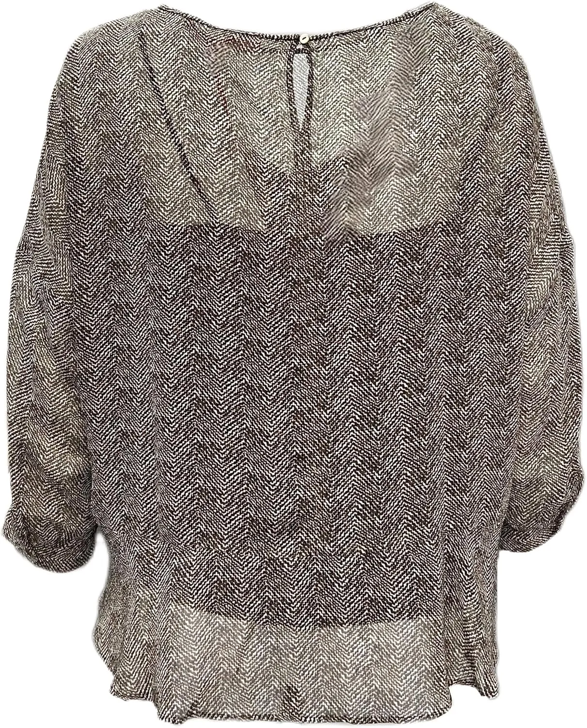 Marina Rinaldi Women's Bari Sheer Peplum Blouse