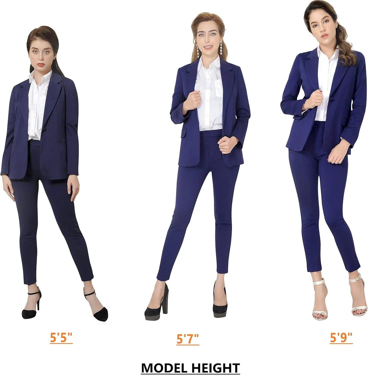 Marycrafts Women's Business Blazer Pant Suit Set for Work
