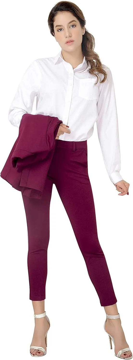 Marycrafts Women's Business Blazer Pant Suit Set for Work