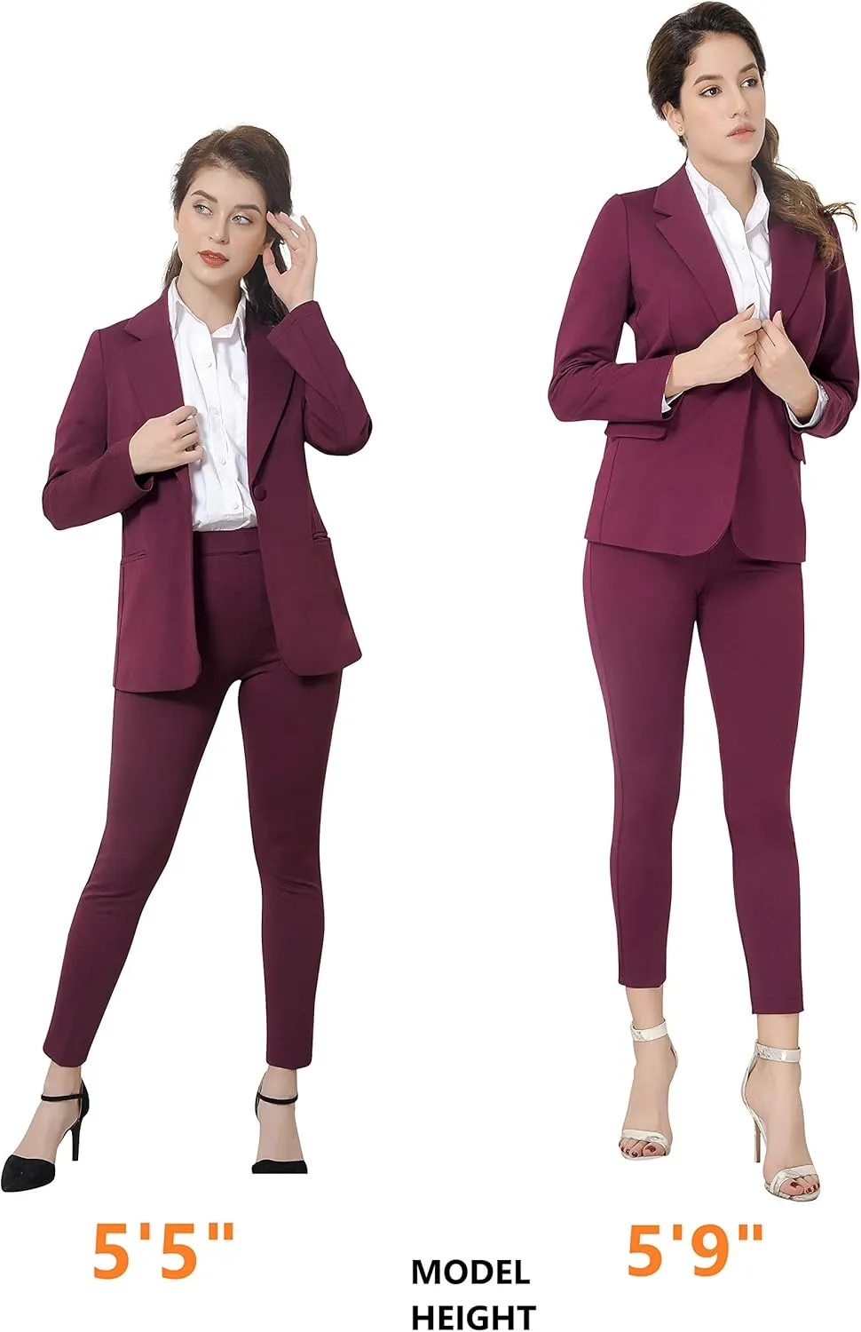 Marycrafts Women's Business Blazer Pant Suit Set for Work