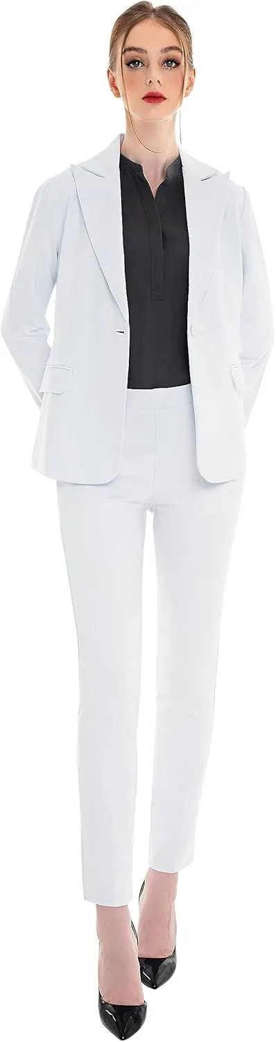 Marycrafts Women's Pant Suits Set – Professional Business Suiting Blazer and Pants 2 Piece Outfit