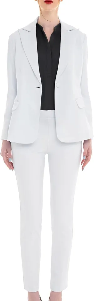 Marycrafts Women's Pant Suits Set – Professional Business Suiting Blazer and Pants 2 Piece Outfit