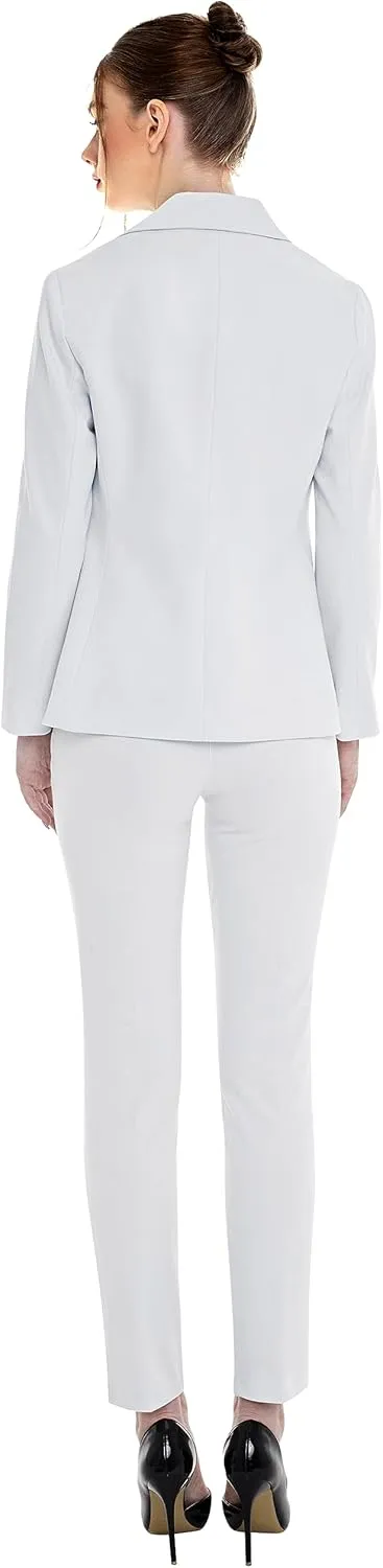 Marycrafts Women's Pant Suits Set – Professional Business Suiting Blazer and Pants 2 Piece Outfit