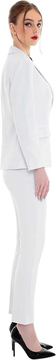Marycrafts Women's Pant Suits Set – Professional Business Suiting Blazer and Pants 2 Piece Outfit