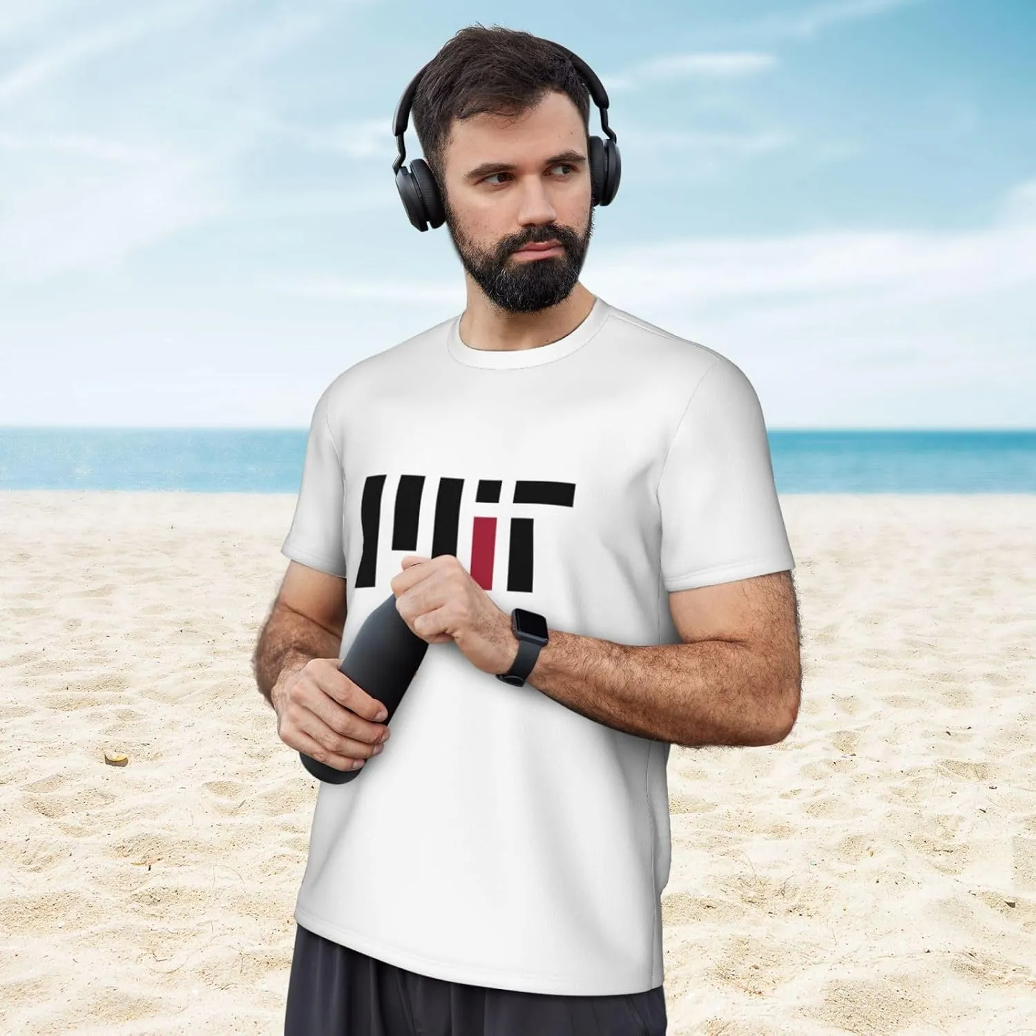 Massachusetts Institute of Technology Men's Short-Sleeved Round Neck Mesh T-Shirt