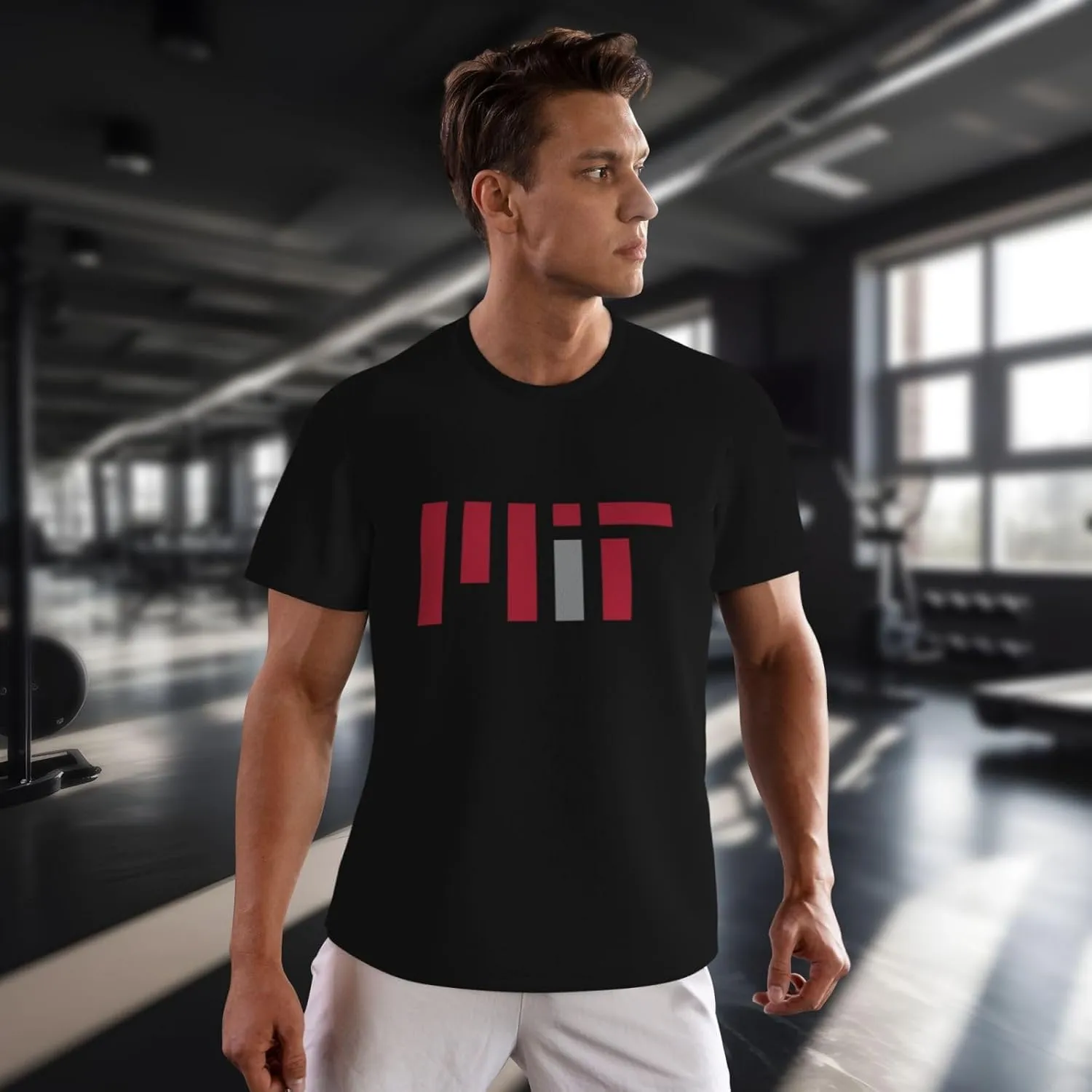 Massachusetts Institute of Technology Men's Short-Sleeved Round Neck Mesh T-Shirt