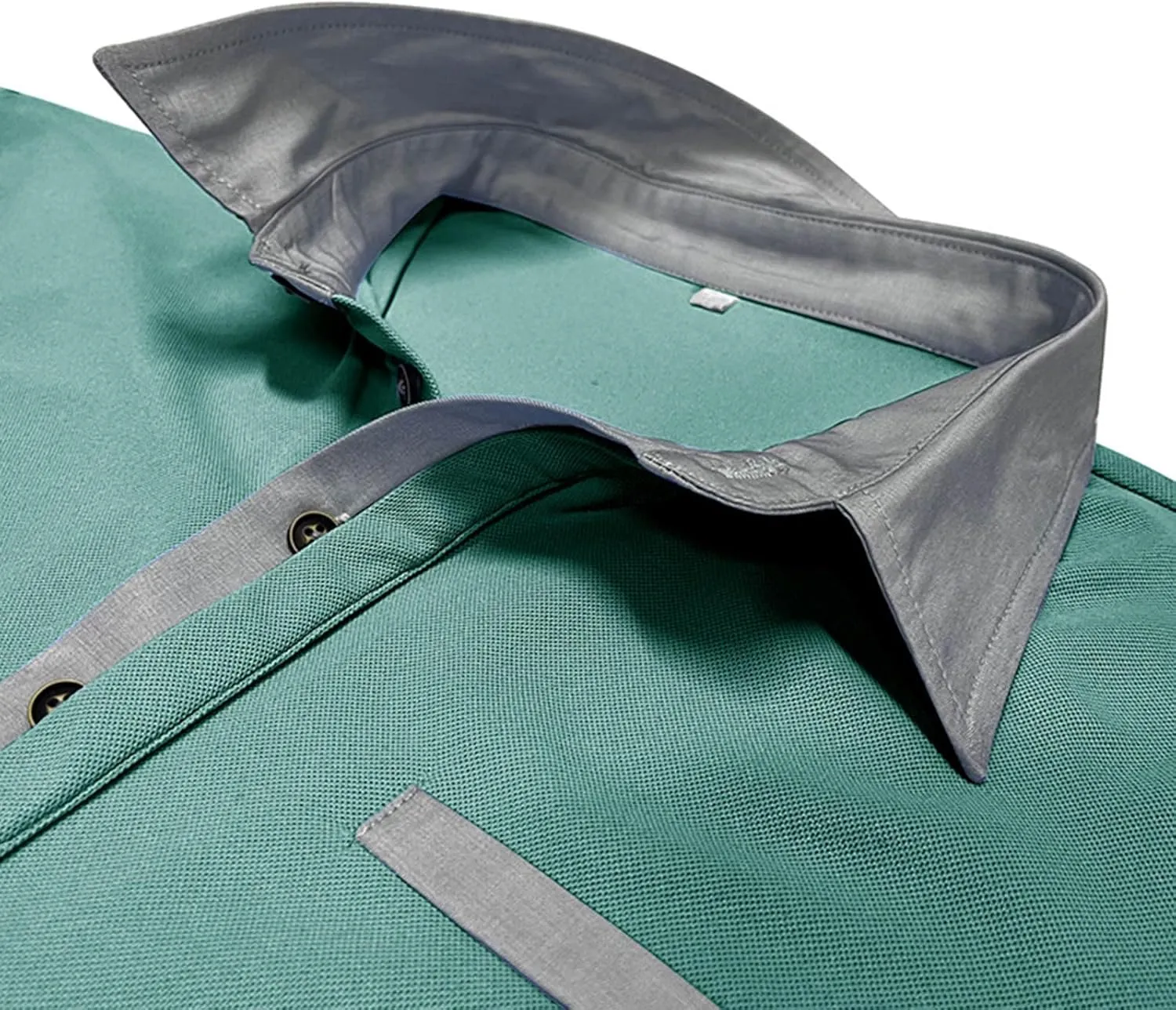 Men Business Casual Polo Shirt Short Sleeve Button Collar Shirt Blouse Summer Stylish Classic Golf Shirt