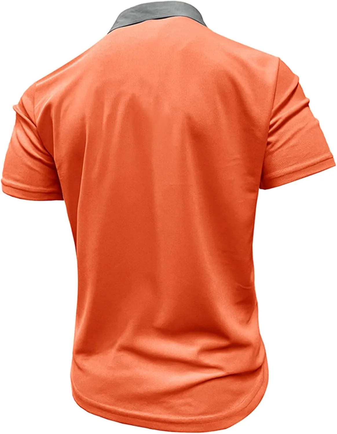 Men Business Casual Polo Shirt Short Sleeve Button Collar Shirt Blouse Summer Stylish Classic Golf Shirt