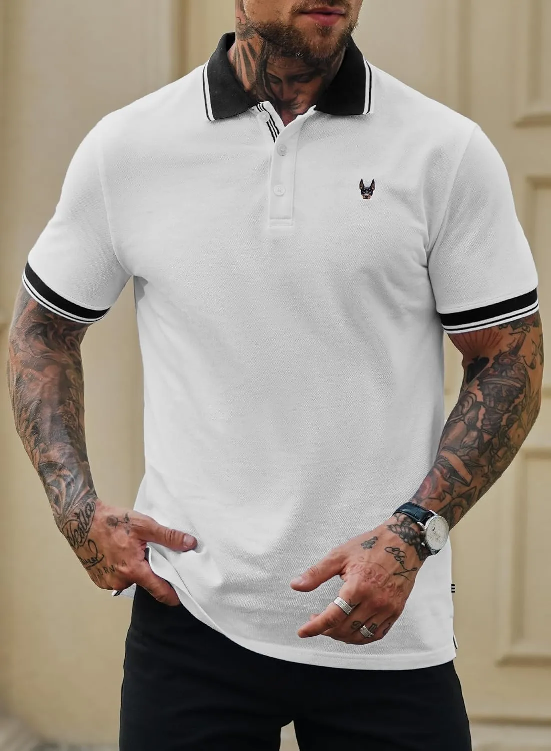 Men Polo Shirts Cotton Casual Business Embroidery Soft Short Sleeve Golf Shirt (S-XXL)