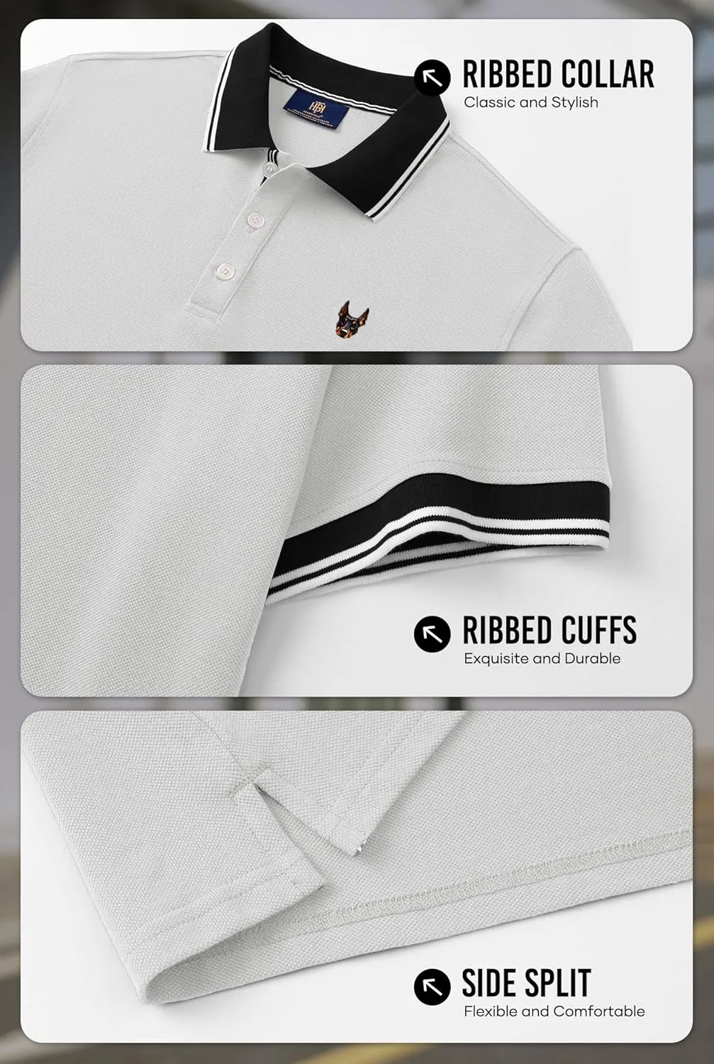 Men Polo Shirts Cotton Casual Business Embroidery Soft Short Sleeve Golf Shirt (S-XXL)