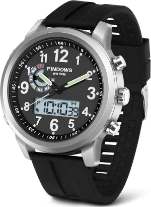 Men Watches for Men's Military Digital Watches Analog Quartz Waterproof Watch Sport Outdoor Multifunctional Stainless Steel Classic Stylish Fashion Casual Business Wristwatch