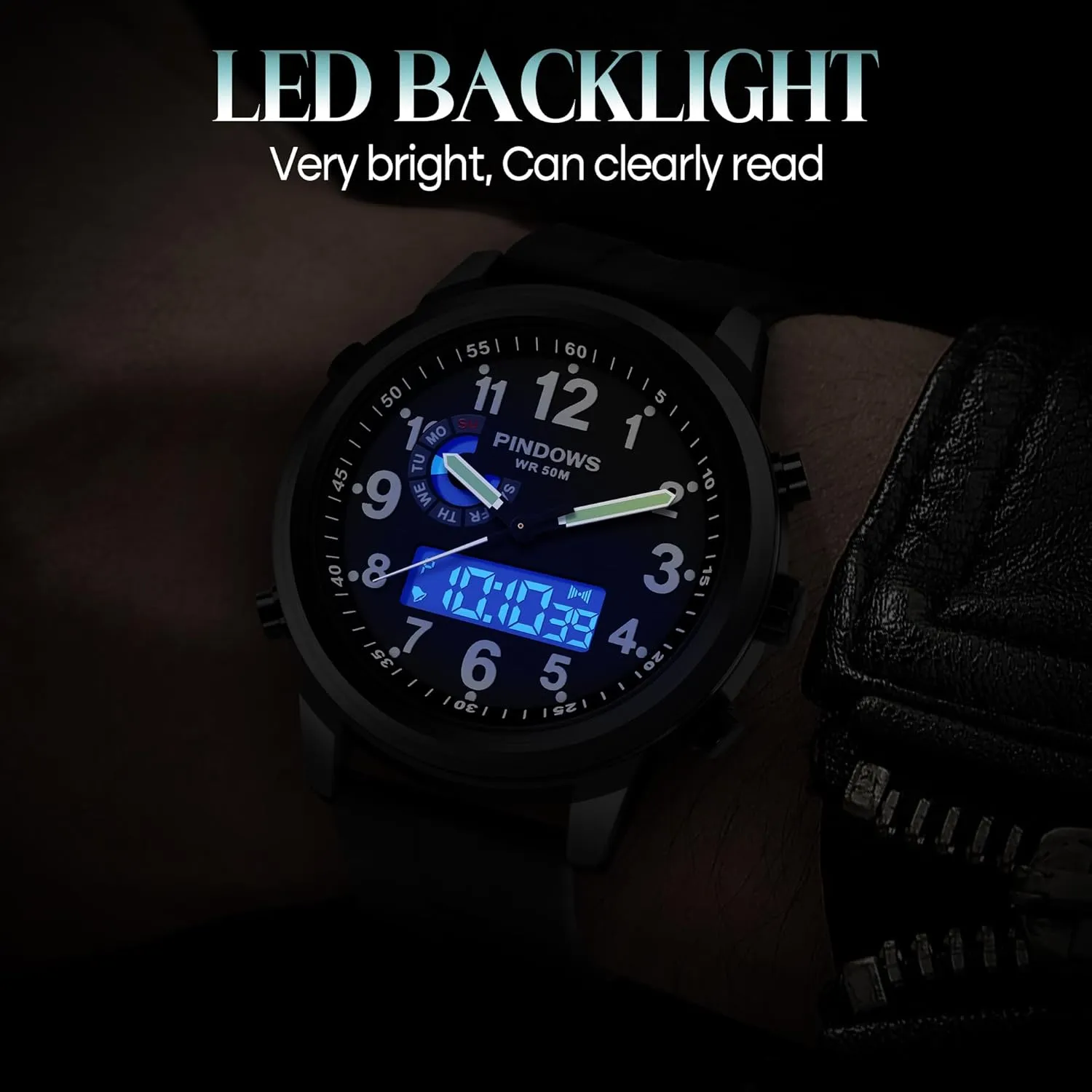 Men Watches for Men's Military Digital Watches Analog Quartz Waterproof Watch Sport Outdoor Multifunctional Stainless Steel Classic Stylish Fashion Casual Business Wristwatch