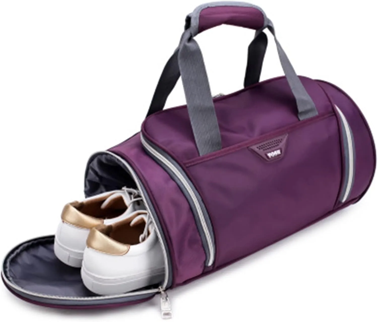 Men's and Women's Waterproof Sports Backpack Fitness Travel Tote Bag Outdoor Shoe Bag Separate Space (Purple)