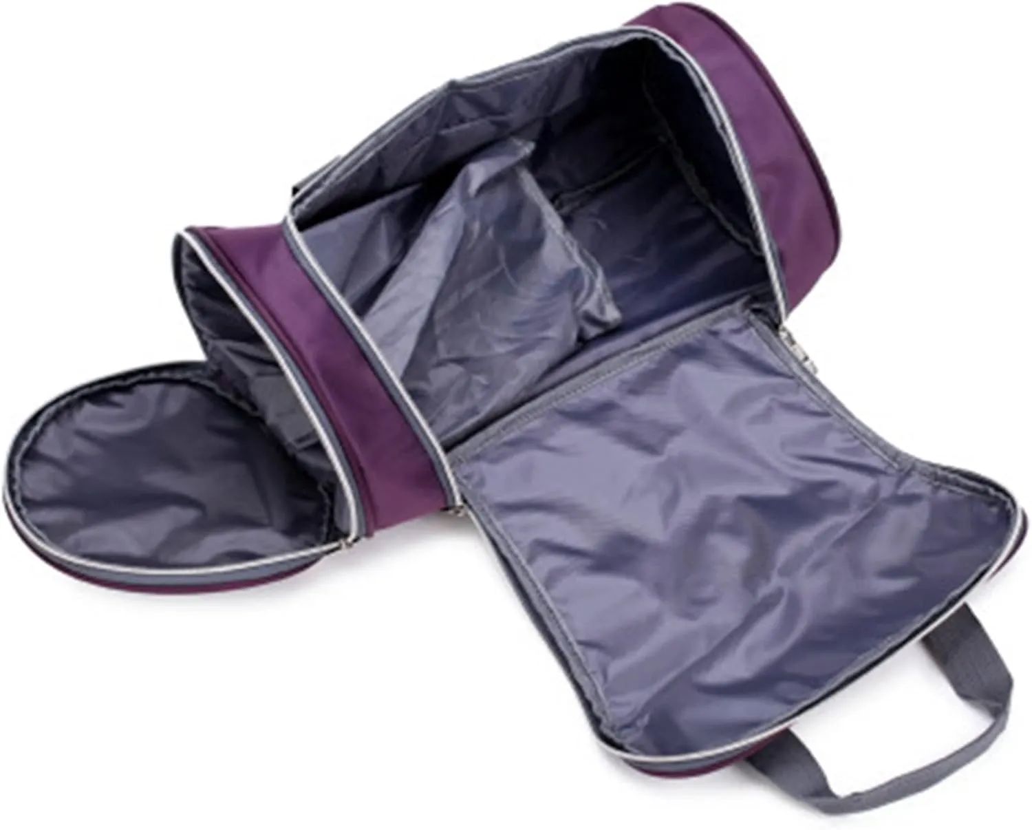 Men's and Women's Waterproof Sports Backpack Fitness Travel Tote Bag Outdoor Shoe Bag Separate Space (Purple)