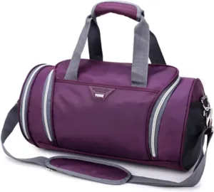 Men's and Women's Waterproof Sports Backpack Fitness Travel Tote Bag Outdoor Shoe Bag Separate Space (Purple)