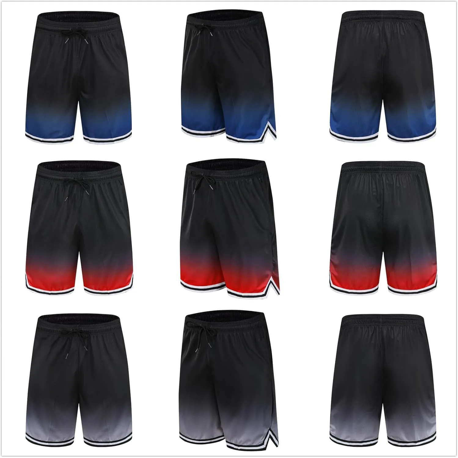 Mens Basketball Athletic Shorts with Zip Pockets Mesh Workout Active Performance Gym Shorts